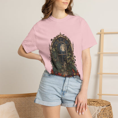 Botanical Vibes T-Shirt Berry / S Ghostly Greenhouse T-Shirt - Haunted Botanical Art