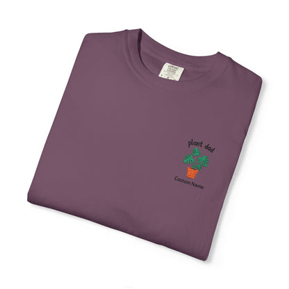 Printify T-Shirt Berry / S Personalized Plant Dad T-Shirt – Custom Embroidered Plant Lover Gift