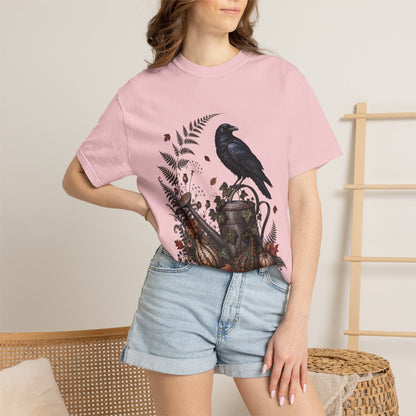 Botanical Vibes T-Shirt Berry / S Raven Watering Can T-Shirt - Gothic Garden Art