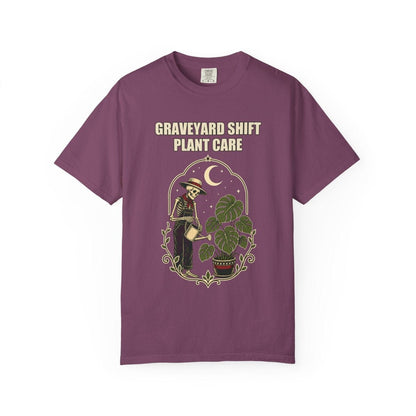 Botanical Vibes T-Shirt Berry / S Skeleton Plant Care Halloween Shirt - Gardener Gift