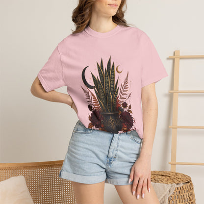 Botanical Vibes T-Shirt Berry / S Snake Plant Gothic Urn T-Shirt - Dark Botanical Art