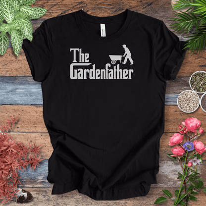 Printify T-Shirt Black Heather / M Dad Gardening T-Shirt – “The Gardenfather” Funny Gardener Gift Tee