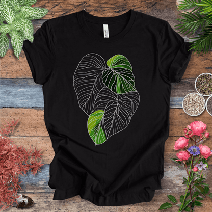Printify T-Shirt Black Heather / S Abstract Green Monstera Leaf T-Shirt