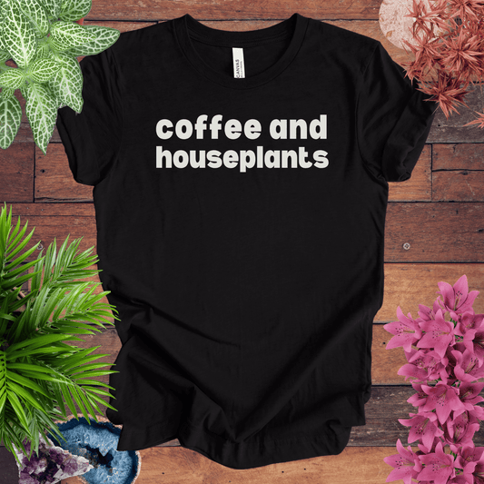 Printify T-Shirt Black Heather / S Coffee and Houseplants T-Shirt