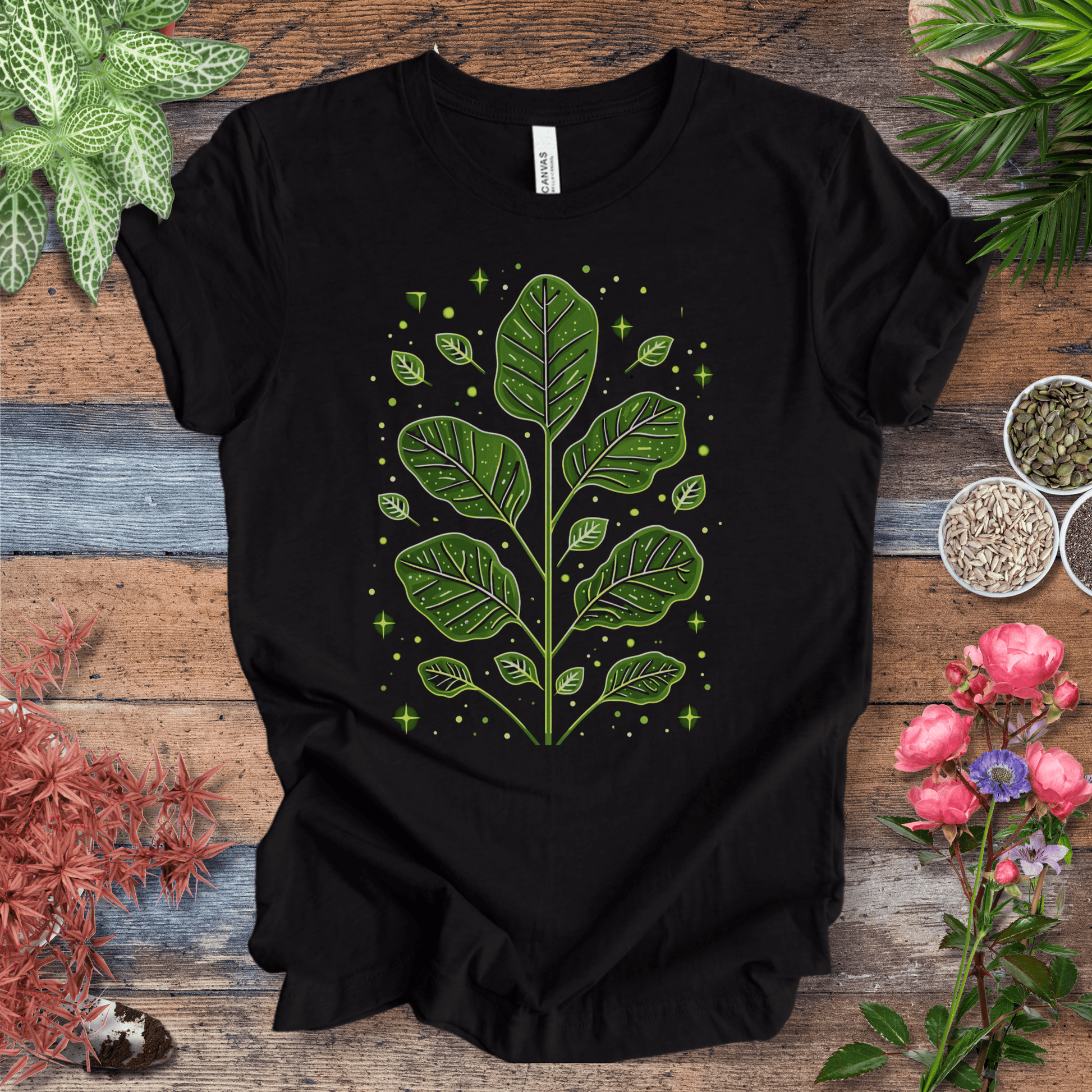 Printify T-Shirt Black Heather / S Enchanted Fiddle Leaf Art T-Shirt