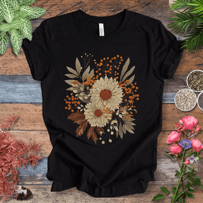 Printify T-Shirt Black Heather / S Garden Blooms Floral T-Shirt