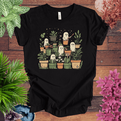 Printify T-Shirt Black Heather / S Ghostly Greenery T-Shirt