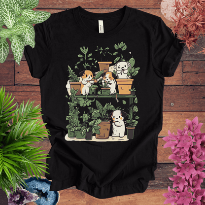 Printify T-Shirt Black Heather / S Green Paws - Puppy Plant Care T-Shirt