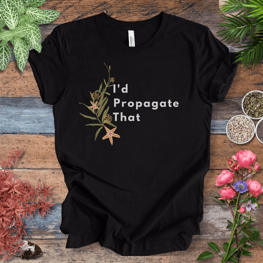 Printify T-Shirt Black Heather / S I’d Propagate That – Hoya Edition | Eco‑Friendly Botanical Tee