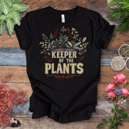 Printify T-Shirt Black Heather / S Keeper of the Plants – Vintage Floral Edition | Eco-Friendly Tee