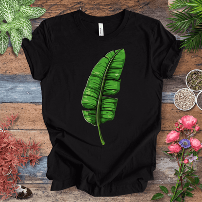 Printify T-Shirt Black Heather / S Minimalist Banana Leaf T-Shirt