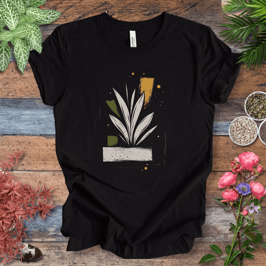 Printify T-Shirt Black Heather / S Modern Botanical Art T-Shirt