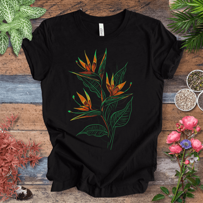 Printify T-Shirt Black Heather / S Neon Paradise Bird of Paradise T-Shirt