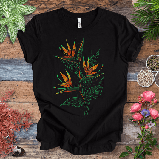 Printify T-Shirt Black Heather / S Neon Paradise Bird of Paradise T-Shirt