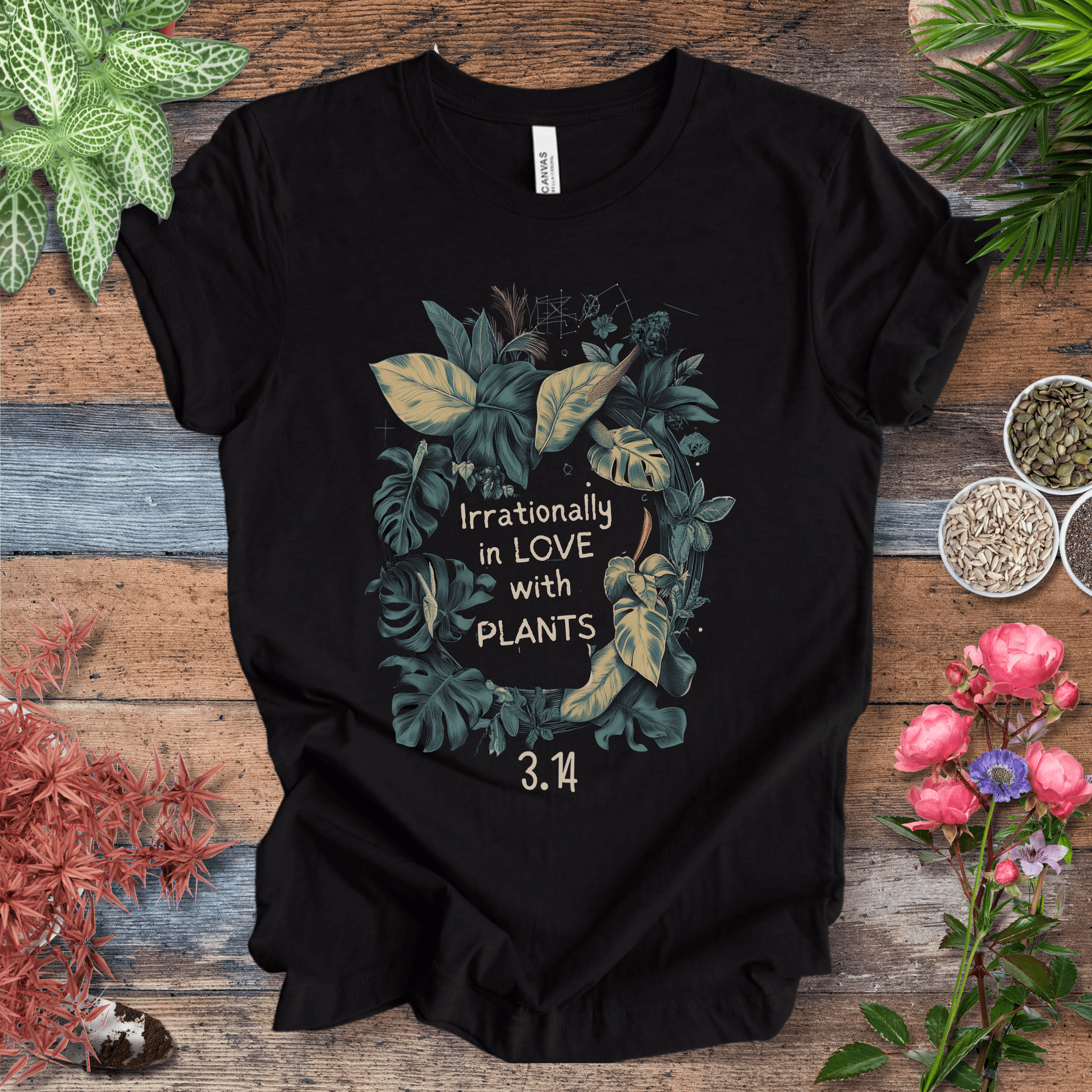 Printify T-Shirt Black Heather / S Pi Day Plant Lover T-Shirt