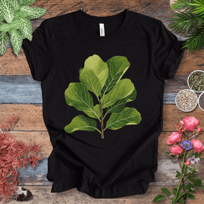 Printify T-Shirt Black Heather / S Realistic Fiddle Leaf Fig T-Shirt