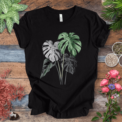 Printify T-Shirt Black Heather / S Realistic Monstera Plant T-Shirt