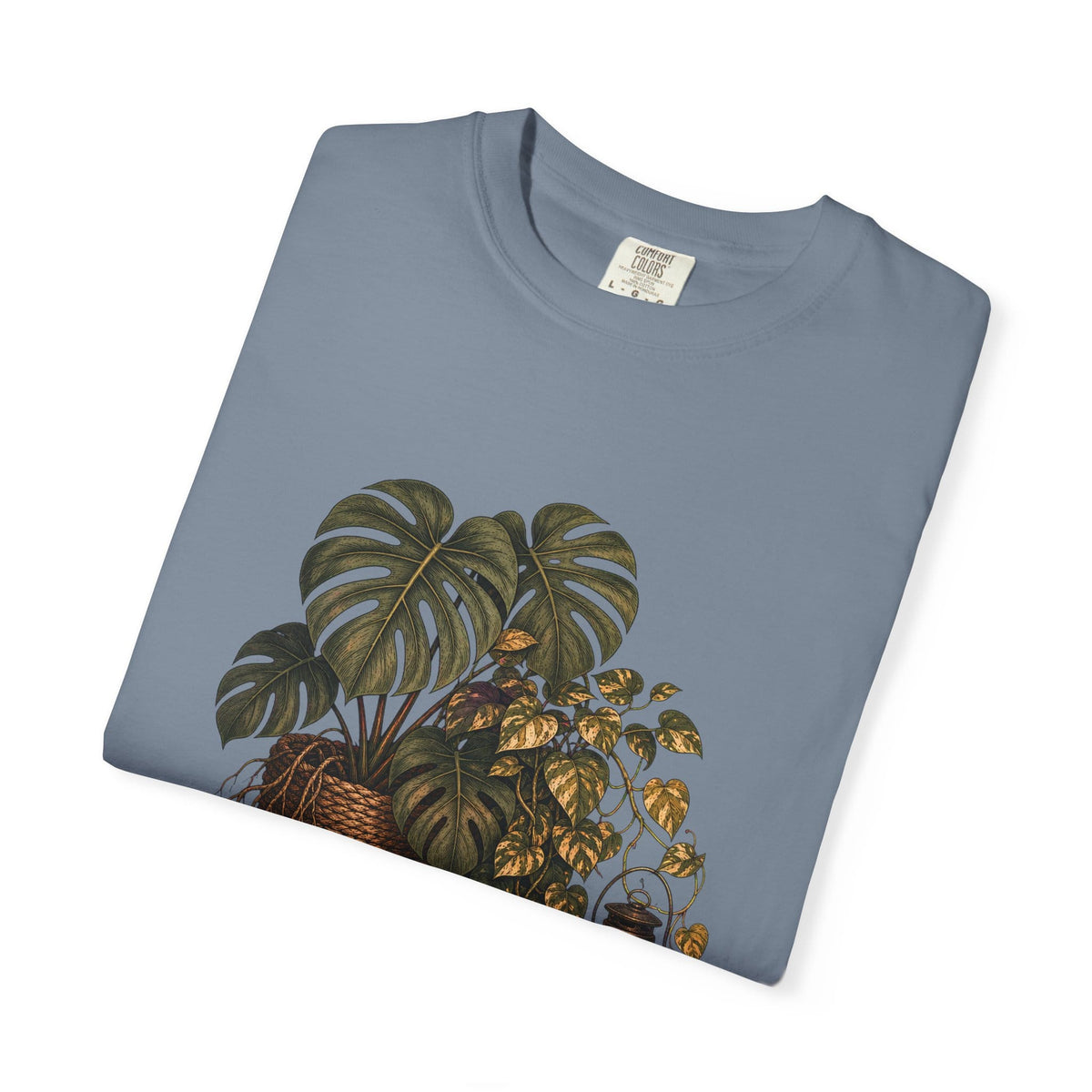 Botanical Vibes T-Shirt Black / S Cozy Dog and Houseplants T-Shirt - Autumn Plant Art