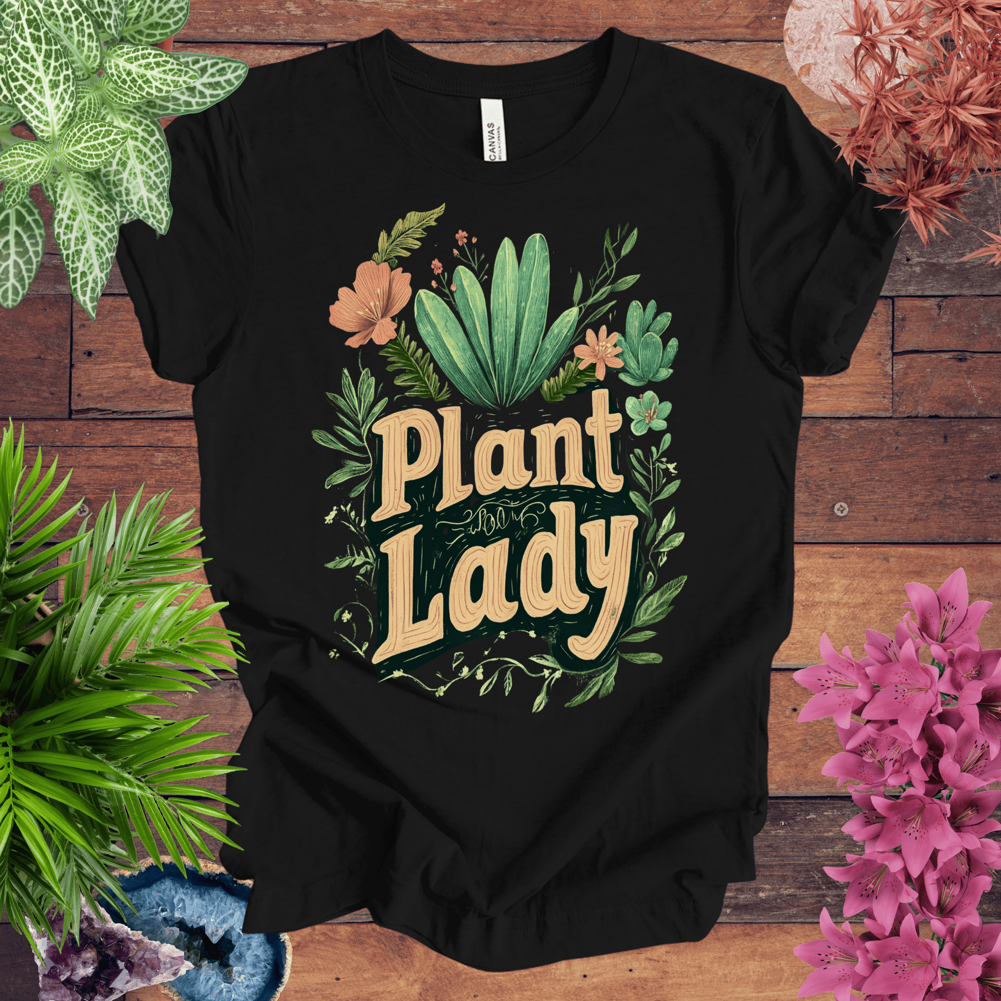 Printify T-Shirt Black / S Plant Lady T-Shirt