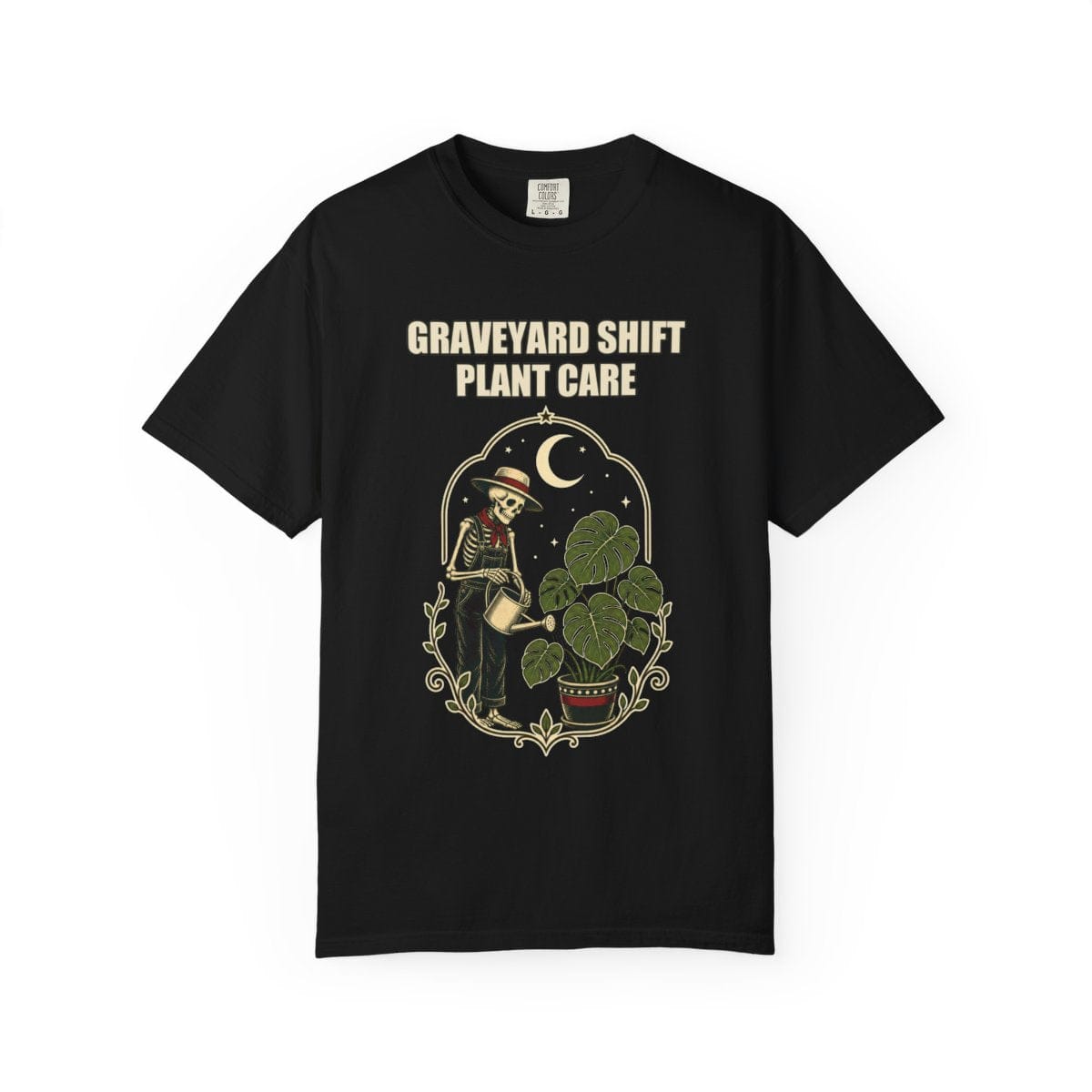 Botanical Vibes T-Shirt Black / S Skeleton Plant Care Halloween Shirt - Gardener Gift