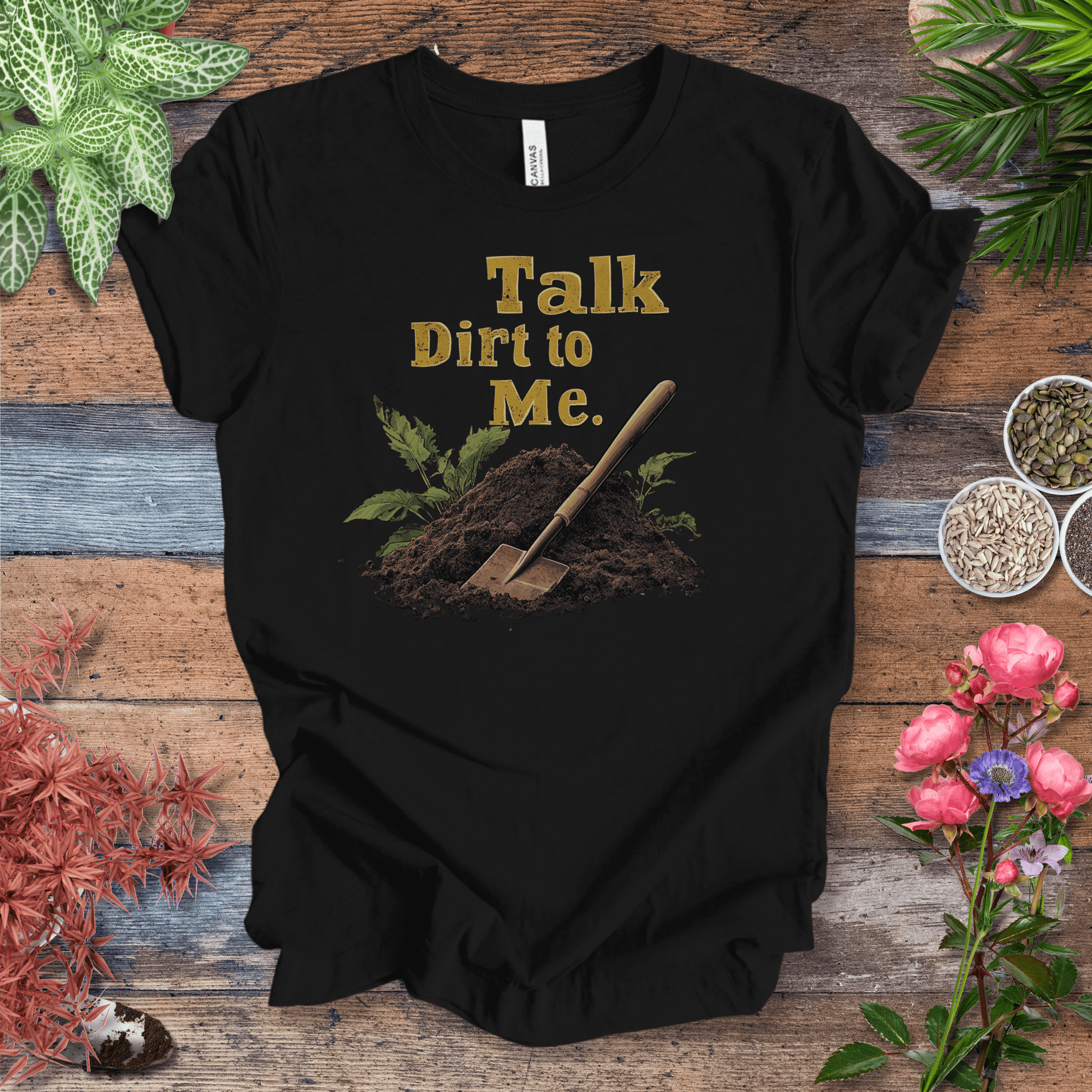 Printify T-Shirt Black / S Talk Dirt to Me – Shovel Edition T-Shirt