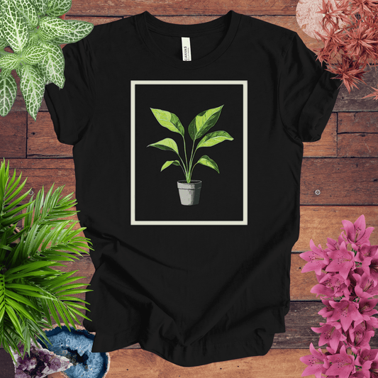 Printify T-Shirt Black / S Tropical Houseplant Art T-Shirt