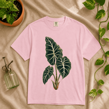 Printify T-Shirt Blossom / XL Alocasia Velvet Graphic T-Shirt - Plant Lover Gift