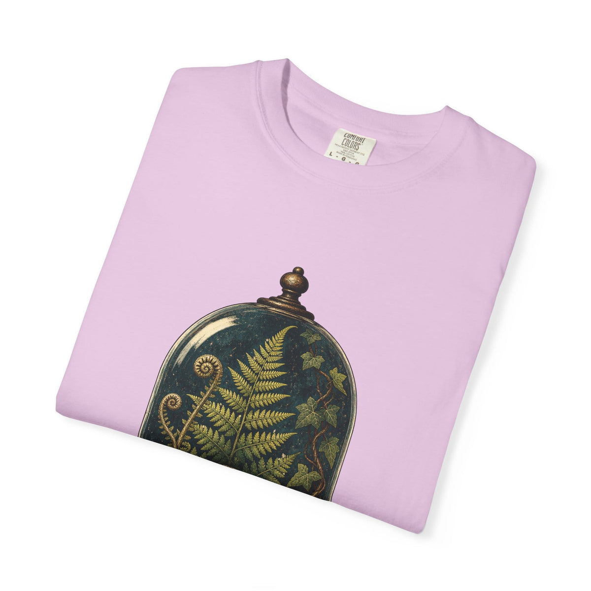 Botanical Vibes T-Shirt Blossom / XL Skull Terrarium Fern T-Shirt - Gothic Houseplant Art