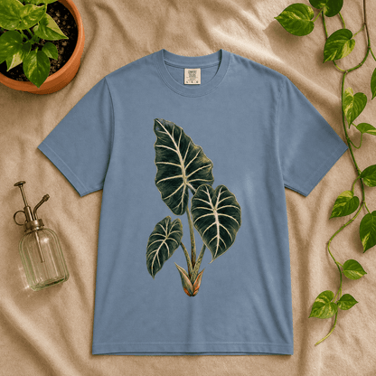 Printify T-Shirt Blue Jean / S Alocasia Velvet Graphic T-Shirt - Plant Lover Gift