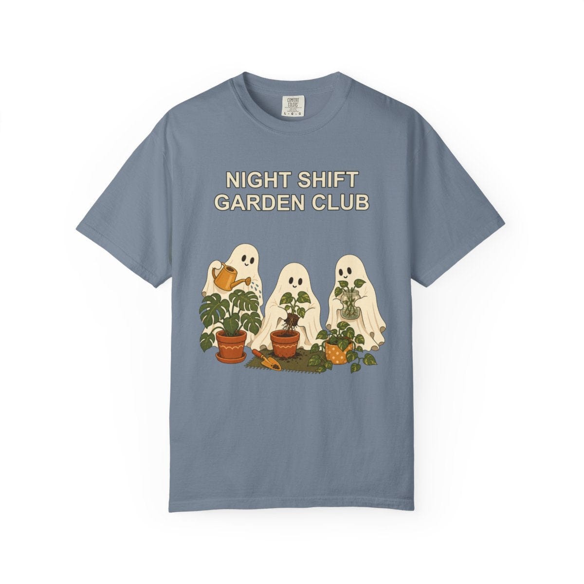 Botanical Vibes T-Shirt Blue Jean / S Ghost Gardening Halloween Shirt - Plant Lover Tee