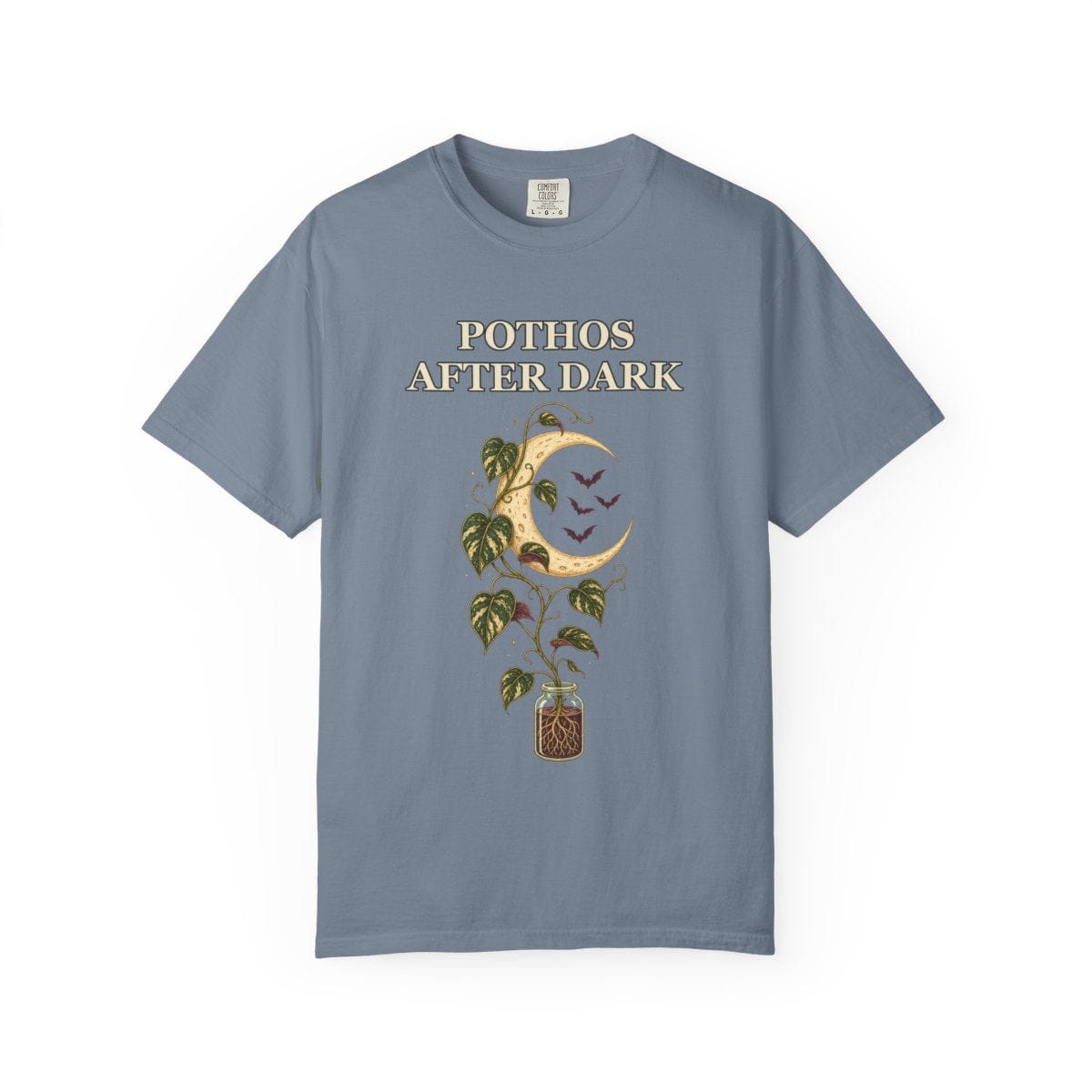 Botanical Vibes T-Shirt Blue Jean / S Pothos Halloween Shirt - Gothic Botanical Tee