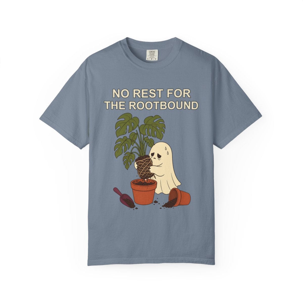 Botanical Vibes T-Shirt Blue Jean / S Rootbound Ghost Halloween Shirt - Funny Plant Tee