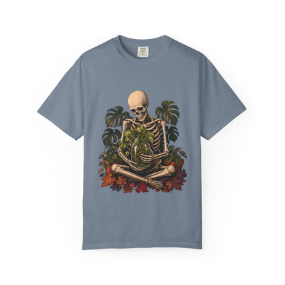 Botanical Vibes T-Shirt Blue Jean / S Skeleton Propagation Keeper T-Shirt - Halloween Plant Art