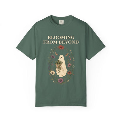 Botanical Vibes T-Shirt Blue Spruce / S Floral Ghost Halloween Shirt - Cottagecore Plant Tee