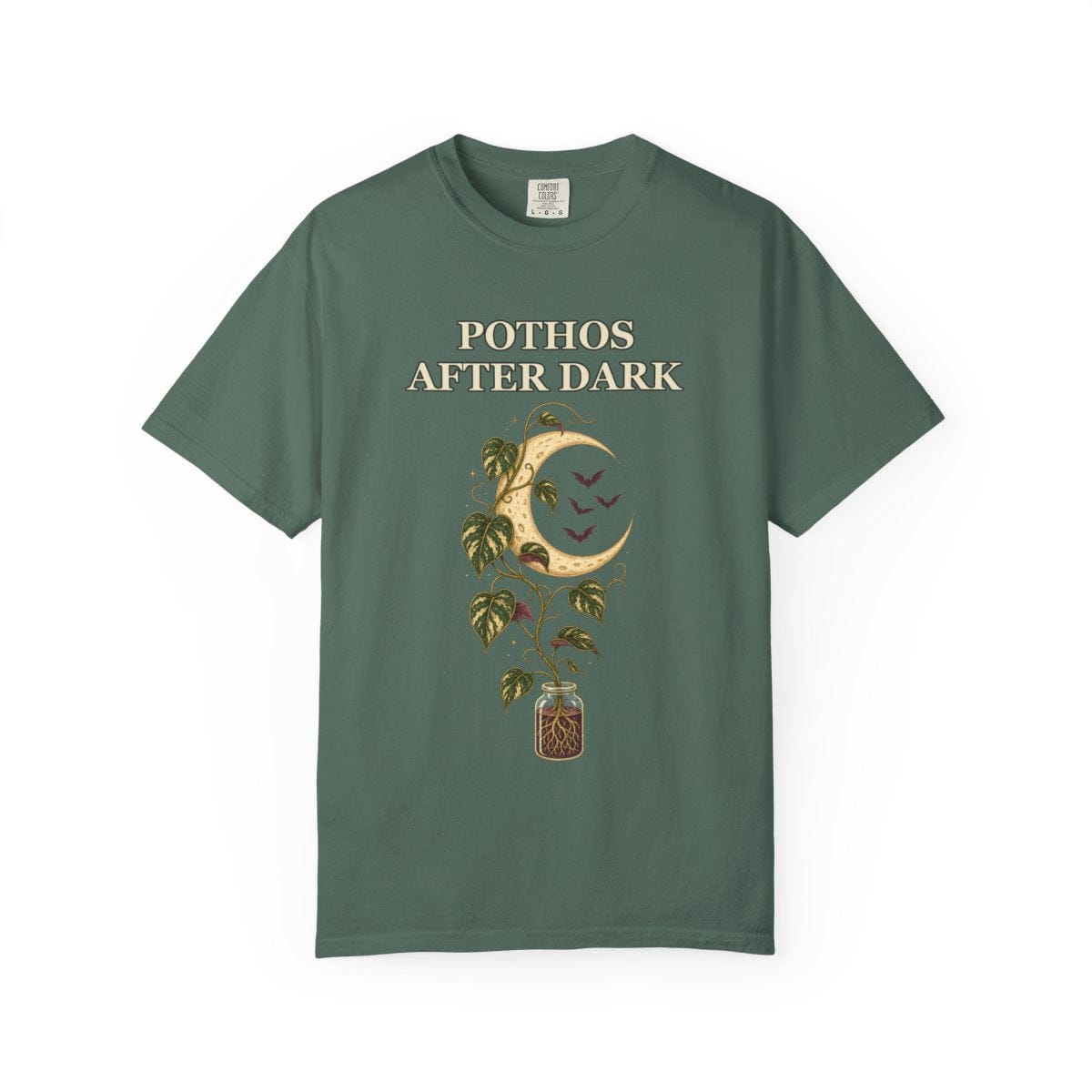 Botanical Vibes T-Shirt Blue Spruce / S Pothos Halloween Shirt - Gothic Botanical Tee