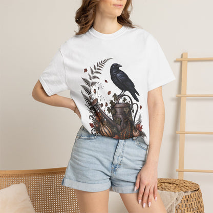 Botanical Vibes T-Shirt Blue Spruce / S Raven Watering Can T-Shirt - Gothic Garden Art
