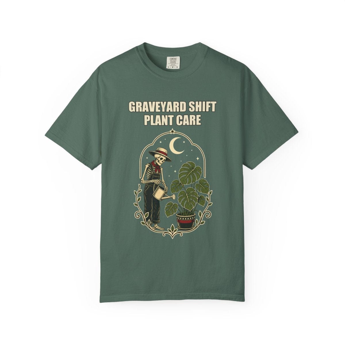 Botanical Vibes T-Shirt Blue Spruce / S Skeleton Plant Care Halloween Shirt - Gardener Gift