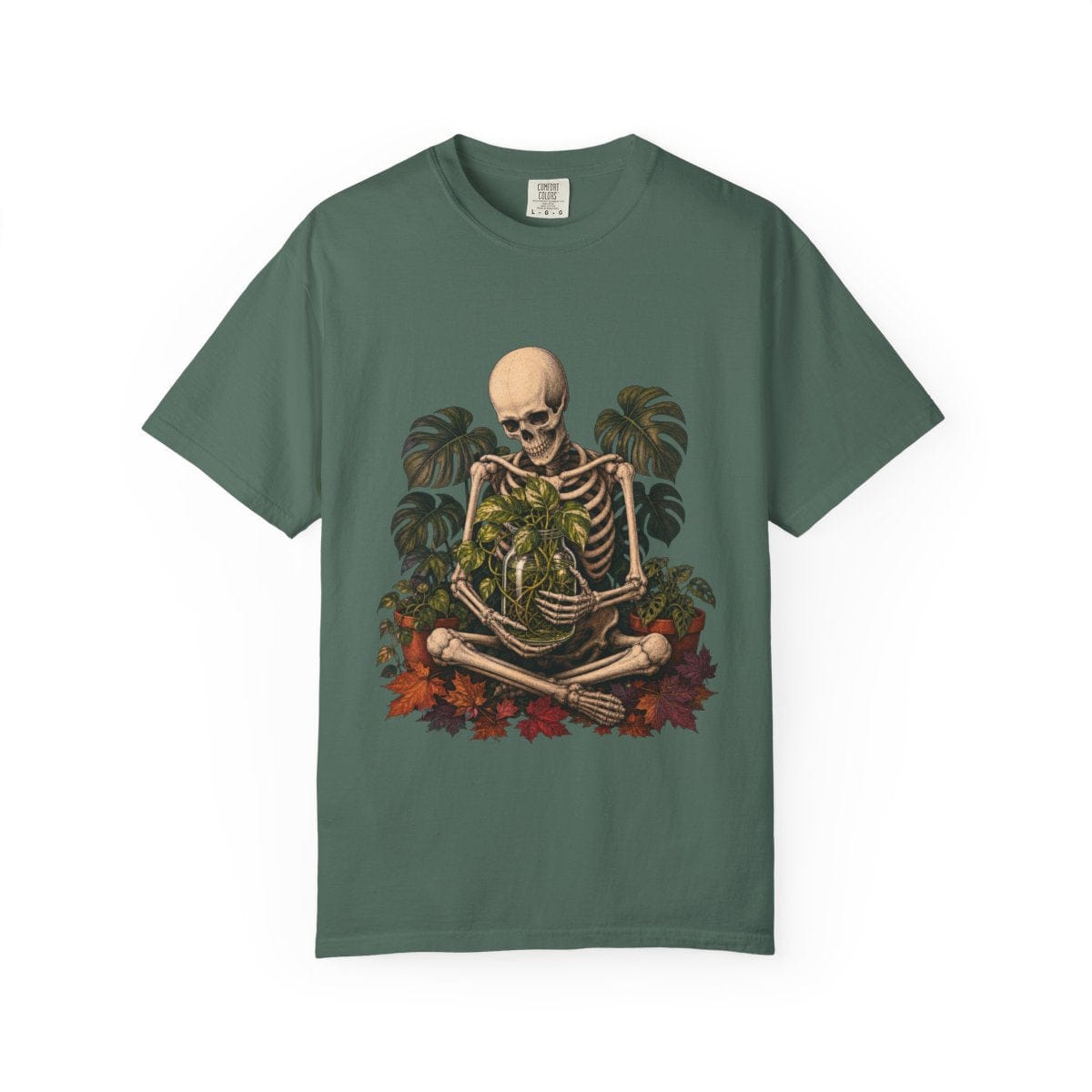 Botanical Vibes T-Shirt Blue Spruce / S Skeleton Propagation Keeper T-Shirt - Halloween Plant Art