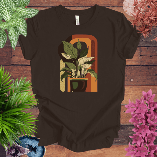 Printify T-Shirt Brown / S Houseplants Retro Waves T-Shirt
