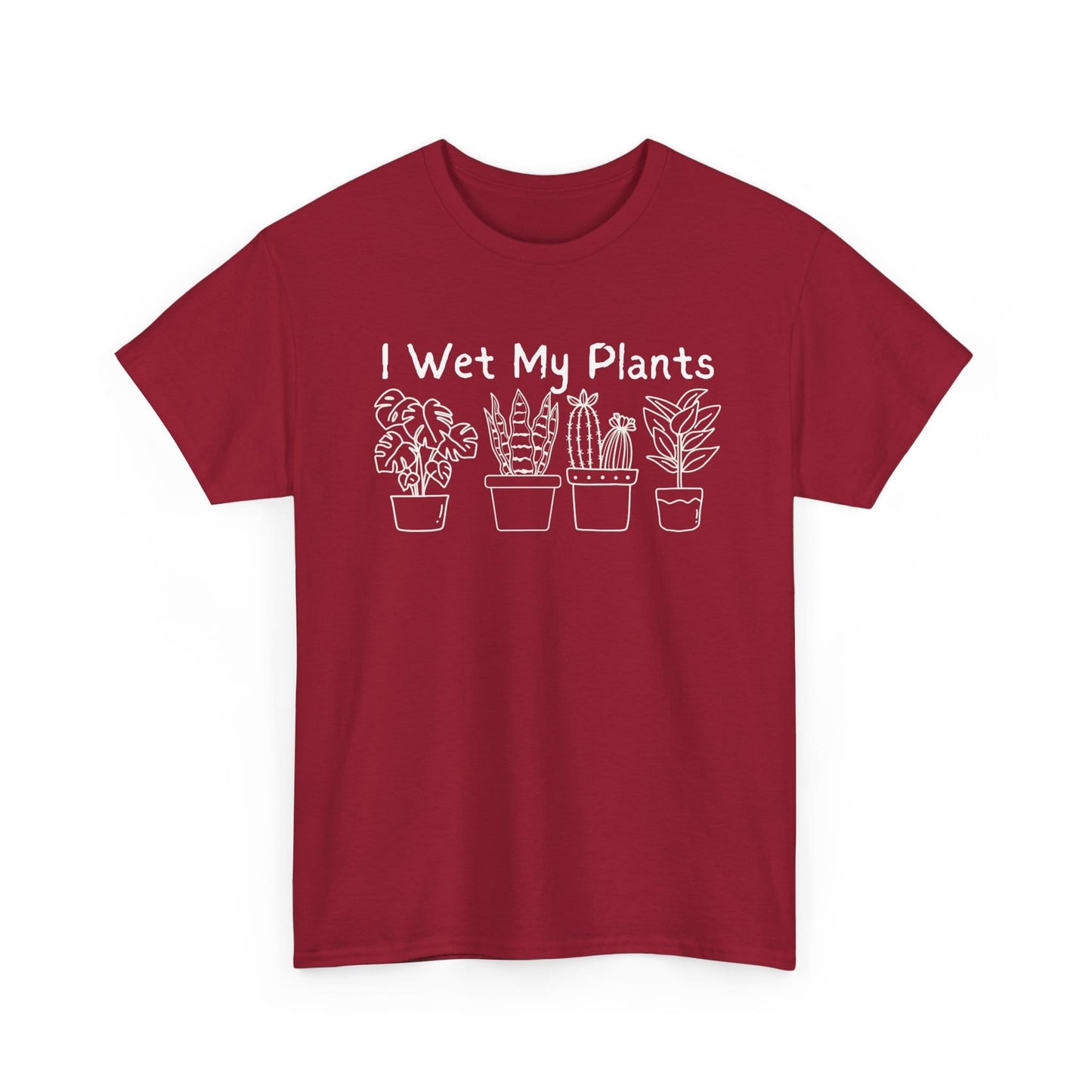 Printify T-Shirt Cardinal Red / S I Wet My Plants T-Shirt — Funny Plant Lover Tee for Gardeners
