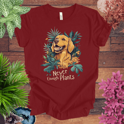 Printify T-Shirt Cardinal / S Never Enough Plants - Labrador Retriever Edition T-Shirt