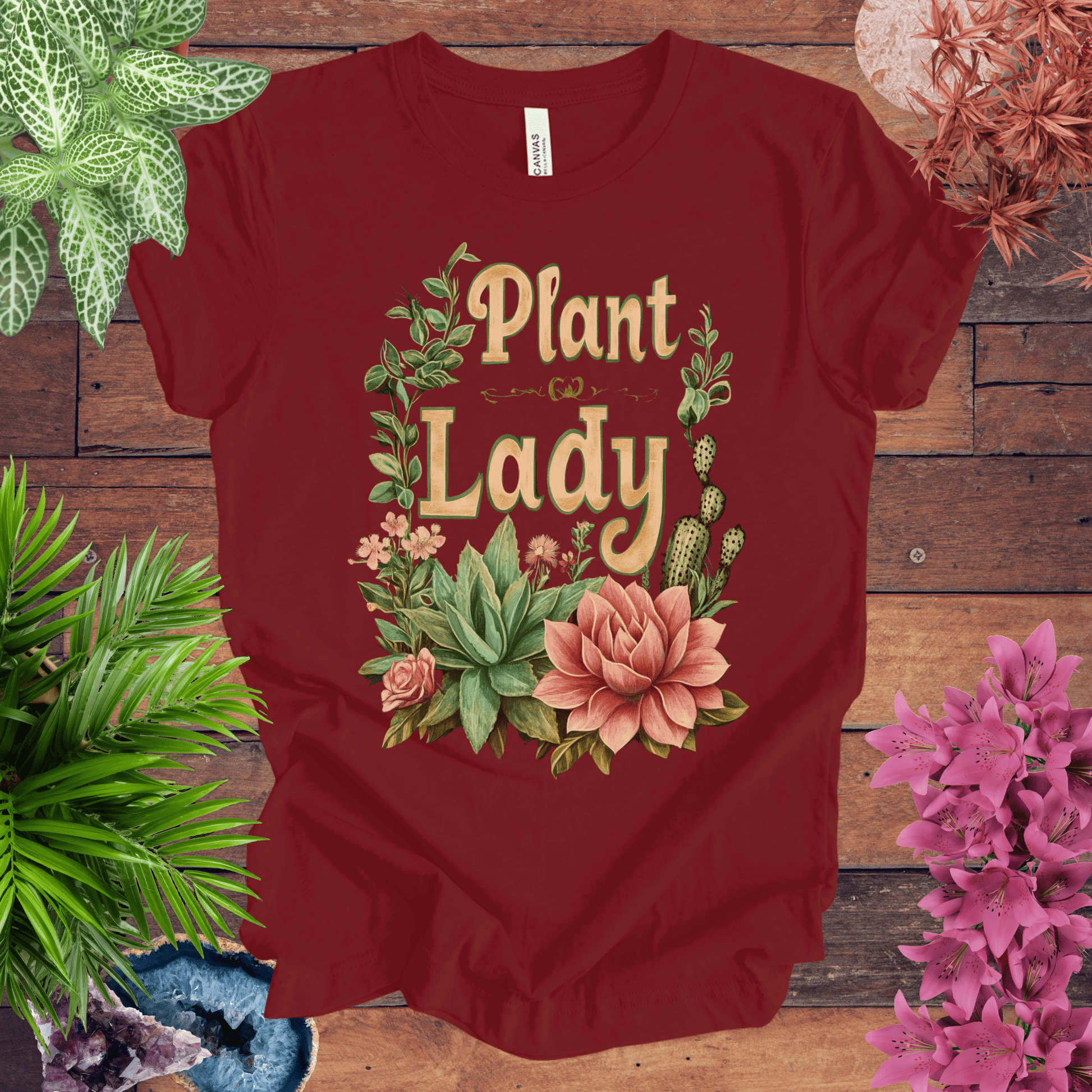 Printify T-Shirt Cardinal / S Plant Lady T-Shirt