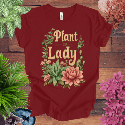 Printify T-Shirt Cardinal / S Plant Lady T-Shirt