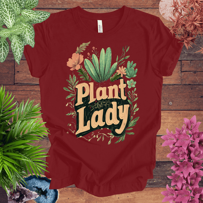 Printify T-Shirt Cardinal / S Plant Lady T-Shirt