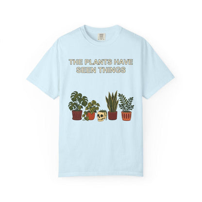 Botanical Vibes T-Shirt Chambray / S Funny Houseplant Halloween Shirt - Plant Parent Tee