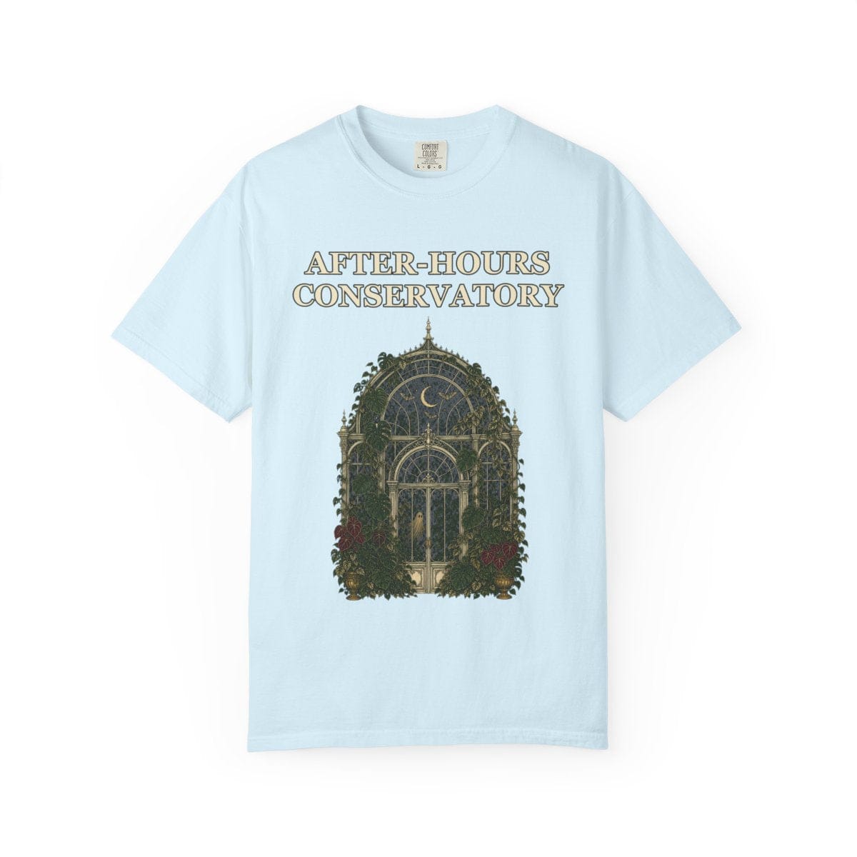 Botanical Vibes T-Shirt Chambray / S Gothic Greenhouse Halloween Shirt - Botanical Tee
