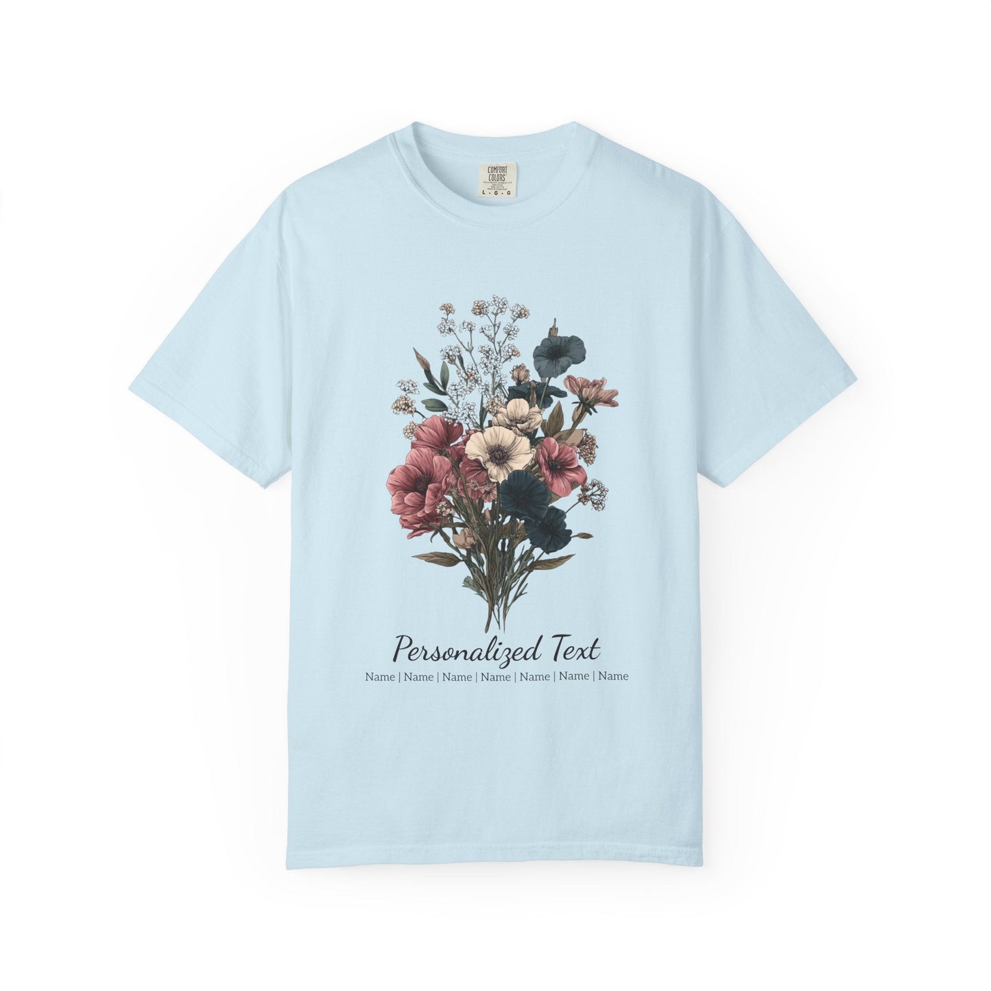 Printify T-Shirt Chambray / S Personalized Gardening T-Shirt – Custom Garden Bouquet Gift for Plant Lovers