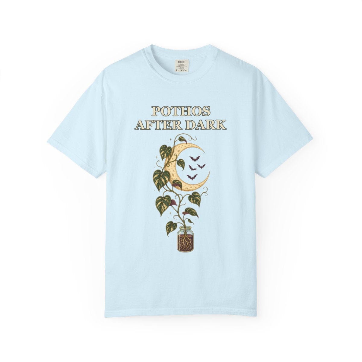 Botanical Vibes T-Shirt Chambray / S Pothos Halloween Shirt - Gothic Botanical Tee