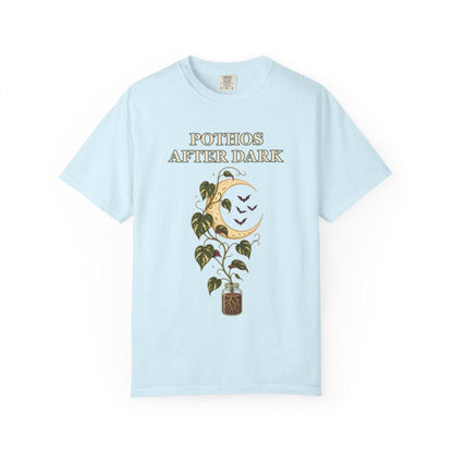 Botanical Vibes T-Shirt Chambray / S Pothos Halloween Shirt - Gothic Botanical Tee
