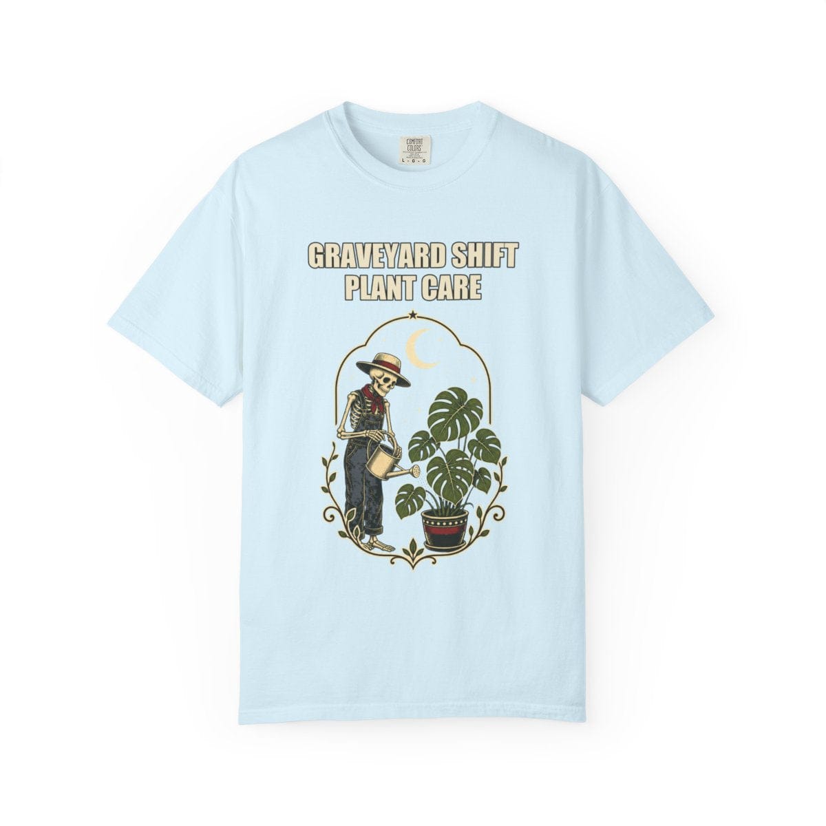 Botanical Vibes T-Shirt Chambray / S Skeleton Plant Care Halloween Shirt - Gardener Gift
